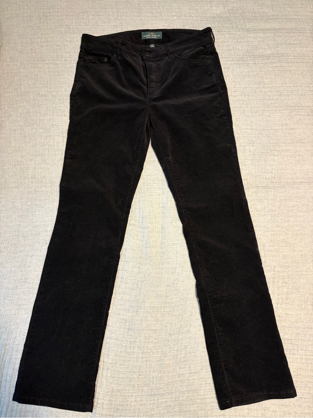 Lauren Ralph Lauren Black Boot-Cut Corduroy Pants